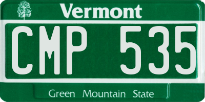 VT license plate CMP535