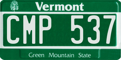 VT license plate CMP537