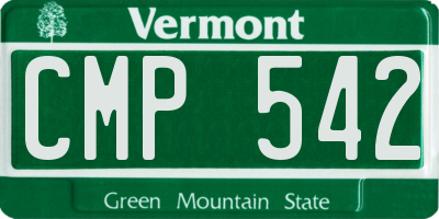 VT license plate CMP542