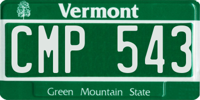 VT license plate CMP543