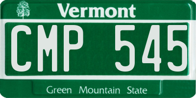 VT license plate CMP545