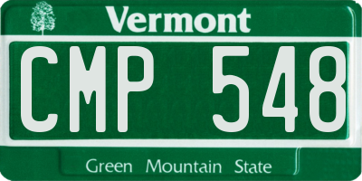 VT license plate CMP548