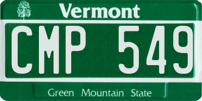 VT license plate CMP549
