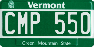 VT license plate CMP550