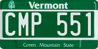 VT license plate CMP551