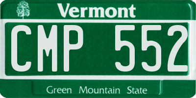 VT license plate CMP552