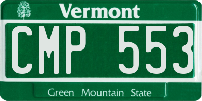 VT license plate CMP553