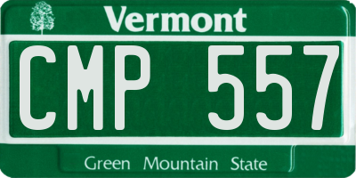 VT license plate CMP557