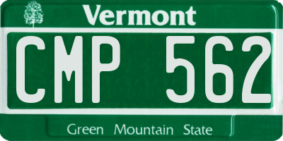 VT license plate CMP562