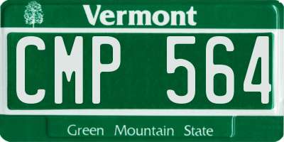 VT license plate CMP564