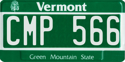 VT license plate CMP566