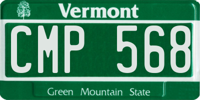 VT license plate CMP568