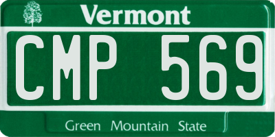VT license plate CMP569