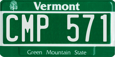 VT license plate CMP571