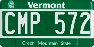 VT license plate CMP572