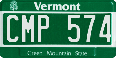 VT license plate CMP574