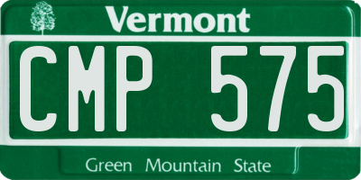 VT license plate CMP575