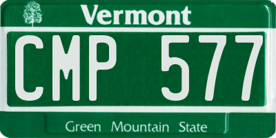 VT license plate CMP577