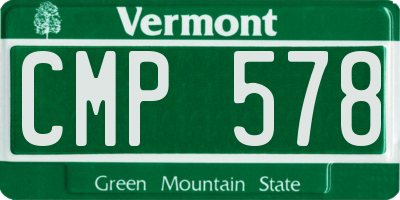 VT license plate CMP578