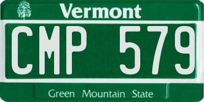 VT license plate CMP579
