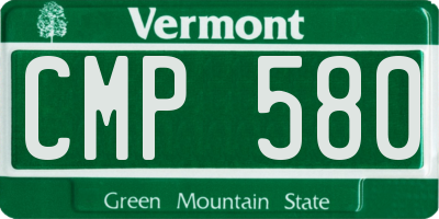 VT license plate CMP580