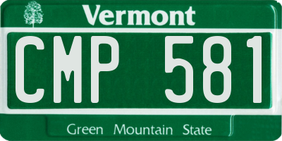 VT license plate CMP581