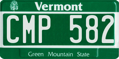 VT license plate CMP582