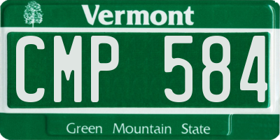 VT license plate CMP584