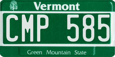 VT license plate CMP585
