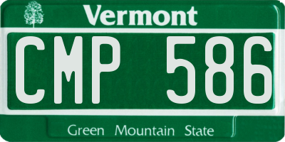 VT license plate CMP586
