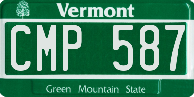 VT license plate CMP587
