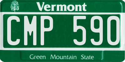 VT license plate CMP590