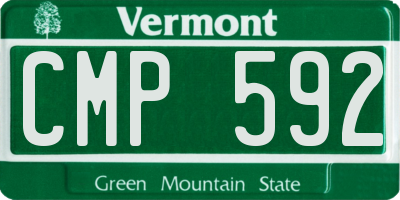 VT license plate CMP592