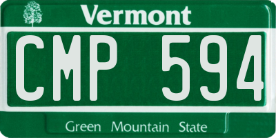 VT license plate CMP594