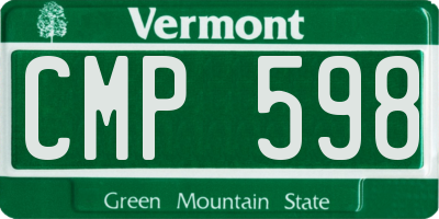VT license plate CMP598