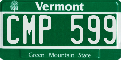 VT license plate CMP599