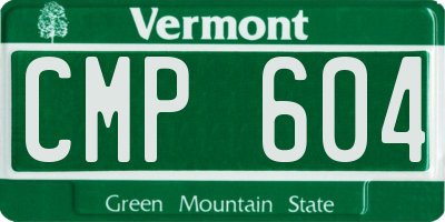 VT license plate CMP604