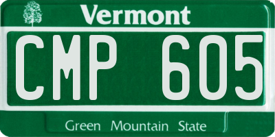 VT license plate CMP605