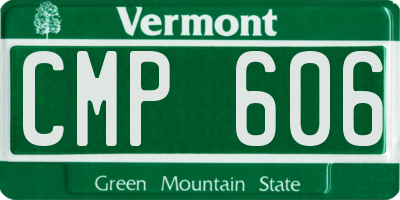 VT license plate CMP606