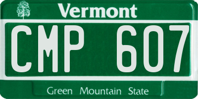 VT license plate CMP607