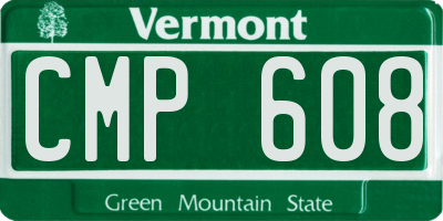 VT license plate CMP608