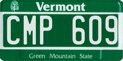 VT license plate CMP609