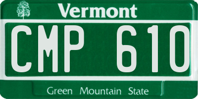 VT license plate CMP610