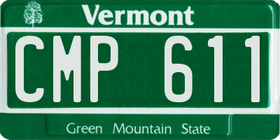 VT license plate CMP611