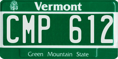 VT license plate CMP612