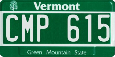 VT license plate CMP615