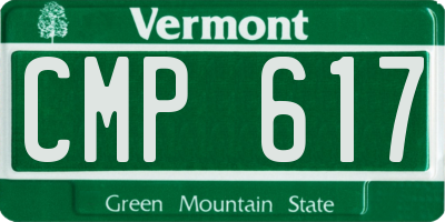 VT license plate CMP617