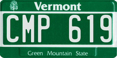 VT license plate CMP619