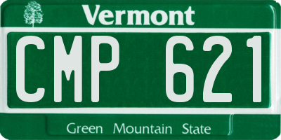 VT license plate CMP621
