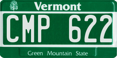 VT license plate CMP622